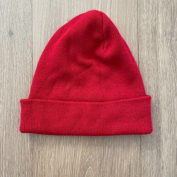 Port and Company Beanie Hat Red Knit Mt. Hood Highway 26 Oregon Snowboarding Ski - Picture 3 of 11